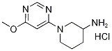 1-(6-Methoxy-pyrimidin-4-yl)-piperidin-3-ylamine hydrochloride Structure,1185319-52-1Structure