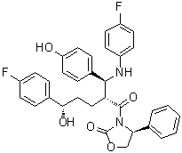 (4S)-3-[(2R,5S)-5-(4-氟苯基)-2-[(S)-[(4-氟苯基)氨基](4-羥基苯基)甲基]-5-羥基-1-氧代戊基]-4-苯基-2-噁唑烷酮結(jié)構(gòu)式_1185883-40-2結(jié)構(gòu)式