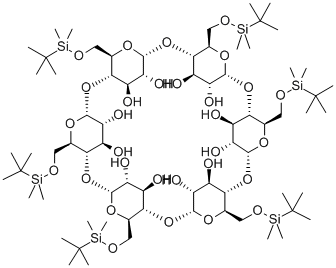 Hexakis-6-(dimethyl-tert-butylsilyl)-α-cyclodextrin Structure,118646-79-0Structure