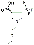 (3S,4s)-1-(2-ethoxyethyl)-4-(trifluoromethyl)-pyrrolidine-3-carboxylic acid Structure,1186655-16-2Structure