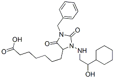 3-[(2-Cyclohexyl-2-hydroxyethyl)amino]-2,5-dioxo-1-(phenylmethyl)-4-Imidazolidineheptanoic acid Structure,118675-50-6Structure