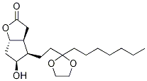 (3Ar,4r,5r,6as)-4-[3-(ethyleneketal)decanyl]hexahydro-5-hydroxy-2h-cyclopenta[b]furan-2-one Structure,118696-65-4Structure