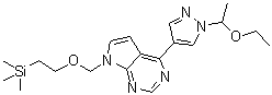 4-(1-(1-Ethoxyethyl)-1h-pyrazol-4-yl)-7-((2-(trimethylsilyl)ethoxy)methyl)-7h-pyrrolo[2,3-d]pyrimidine Structure,1187595-88-5Structure