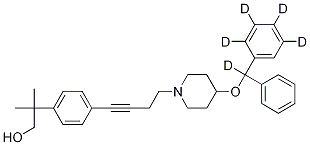 4-[4-(Diphenylmethoxy-d5)-1-piperidinyl]-1-[4-[(2-hydroxy-1,1-dimethyl)ethyl]phenyl]butyne Structure,1189696-09-0Structure