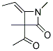 2-Azetidinone, 3-acetyl-4-ethylidene-1,3-dimethyl-, (e)-(9ci) Structure,118987-41-0Structure