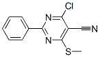 4-Chloro-6-(methylsulfanyl)-2-phenyl-5-pyrimidinecarbonitrile Structure,118996-61-5Structure