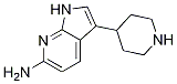 1H-pyrrolo[2,3-b]pyridin-6-amine, 3-(4-piperidinyl)- Structure,1191597-09-7Structure