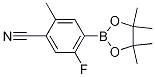 5-氟-2-甲基-4-(4,4,5,5-四甲基-1,3,2-二噁硼烷-2-基)苯甲腈結(jié)構(gòu)式_1192023-08-7結(jié)構(gòu)式