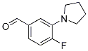 4-Fluoro-3-(1-pyrrolidinyl)benzaldehyde Structure,1197193-31-9Structure