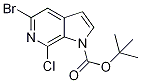 Tert-butyl 5-bromo-7-chloro-1h-pyrrolo-[2,3-c]pyridine-1-carboxylate Structure,1198096-55-7Structure