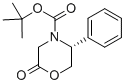 (5R)-n-(tert-butoxycarbonyl)-3,4,5,6-tetrahydro-5-phenyl-4(h)-1,4-oxazin-2-one Structure,119878-90-9Structure