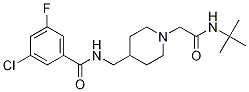 N-((1-(2-(tert-butylamino)-2-oxoethyl)piperidin-4-yl)methyl)-3-chloro-5-fluorobenzamide Structure,1199236-64-0Structure