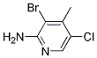 2-Amino-3-bromo-5-chloro-4-methylpyridine Structure,1199773-28-8Structure