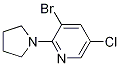 3-Bromo-5-chloro-2-pyrrolidinopyridine Structure,1199773-44-8Structure