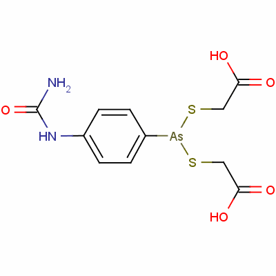 2-[[4-(Carbamoylamino)phenyl]-(carboxymethylsulfanyl)arsanyl]sulfanylacetic acid Structure,120-02-5Structure