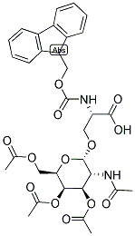 N-芴甲氧羰基-O-BETA-(2-乙酰氨基-2-脫氧-3,4,6-三-O-乙?；?ALPHA-D-吡喃半乳糖基)-L-絲氨酸結(jié)構(gòu)式_120173-57-1結(jié)構(gòu)式