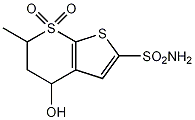 5,6-Dihydro-4-hydroxy-6-methyl-4H-thieno[2,3-b]thiopyran-2-sulfonamide 7,7-dioxide Structure,120279-26-7Structure