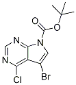 Tert-butyl5-bromo-4-chloro-7h-pyrrolo[2,3-d]pyrimidine-7-carboxylate Structure,1202864-54-7Structure