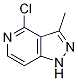 4-Chloro-3-methyl-1h-pyrazolo[4,3-c]pyridine Structure,120422-93-7Structure