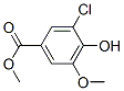 3-Chloro-4-hydroxy-5-methoxy-benzoic acid methyl ester Structure,1205-50-1Structure