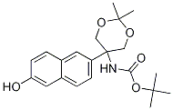 Tert-butyl 5-(6-hydroxynaphthalen-2-yl)-2,2-dimethyl-1,3-dioxan-5-ylcarbamate Structure,1206676-79-0Structure