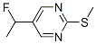 Pyrimidine, 5-(1-fluoroethyl)-2-(methylthio)- (9ci) Structure,120717-49-9Structure