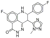 5-氟-8-(4-氟苯基)-2,7,8,9-四氫-9-(1-甲基-1H-1,2,4-噻唑-5-基)-3H-吡啶并[4,3,2-de]二氮雜萘-3-酮結(jié)構(gòu)式_1207454-56-5結(jié)構(gòu)式