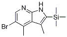 1H-pyrrolo[2,3-b]pyridine, 5-bromo-3,4-dimethyl-2-(trimethylsilyl)- Structure,1207626-29-6Structure