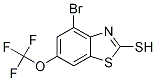 4-Bromo-2-mercapto-6-(trifluoromethoxy)benzothiazole Structure,1215206-47-5Structure