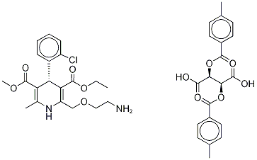 (S)-氨氯地平二-p-甲苯甲酰-D-酒石酸鹽結(jié)構(gòu)式_1215226-53-1結(jié)構(gòu)式