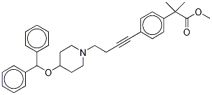 4-[4-[4-(Diphenylmethoxy-d5)-1-piperidinyl]-1-butyne]-α,α-dimethyl-benzeneacetic acid methyl ester Structure,1216447-65-2Structure