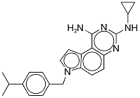 N3-cyclopropyl-7-[[4-(1-methylethyl)phenyl]methyl]-7h-pyrrolo[3,2-f]quinazoline-1,3-diamine dihydrochloride Structure,1216720-69-2Structure