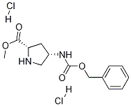 (2S,4S)-4-CBZ-氨基吡咯烷-2-羧酸甲酯雙鹽酸鹽結構式_1217654-88-0結構式