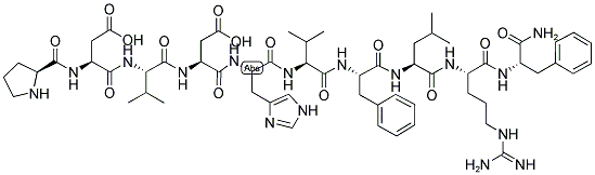 L-脯氨酰-L-alpha-天冬氨酰-L-纈氨酰-L-alpha-天冬氨酰-L-組氨酰-L-纈氨酰-L-苯丙氨酰-L-亮氨酰-L-精氨酰-L-苯丙氨酰胺結(jié)構(gòu)式_121801-61-4結(jié)構(gòu)式