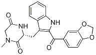 (3R)-3-[[2-(1,3-benzodioxol-5-ylcarbonyl)-1h-indol-3-yl]methyl]-1-methyl-2,5-piperazinedione Structure,1220393-12-3Structure