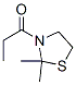 Thiazolidine, 2,2-dimethyl-3-(1-oxopropyl)- (9ci) Structure,122107-79-3Structure