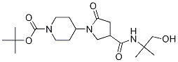 Tert-butyl 4-(4-((1-hydroxy-2-methylpropan-2-yl)carbamoyl)-2-oxopyrrolidin-1-yl)piperidine-1-carboxylate Structure,1221278-48-3Structure