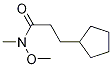 3-Cyclopentyl-n-methoxy-n-methylpropanamide Structure,1221341-52-1Structure