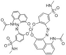 Chromate(1-), bis[n-[7-hydroxy-8-[[2-hydroxy- 5-[(methylamino)sulfonyl]phenyl]azo]-1-naphthalenyl ]acetamidato(2-)]-, hydrogen Structure,12218-95-0Structure