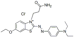 3-(3-Amino-3-oxopropyl)-2-[[4-(diethylamino)phenyl]azo]-6-ethoxybenzothiazolium chloride Structure,12221-38-4Structure