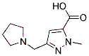 1-Methyl-3-(pyrrolidin-1-ylmethyl)-1h-pyrazole-5-carboxylic acid Structure,1223748-46-6Structure