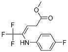 Methyl 5,5,5-trifluoro-4-(4-fluorophenylamino)pent-3-enoate Structure,1224599-54-5Structure