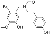 N-(p-hydroxyphenethyl)-n-(2-bromo-5-hydroxy-4-methoxybenzyl)formamide Structure,122584-18-3Structure