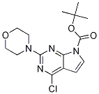 Tert-butyl 4-chloro-2-morpholino-7h-pyrrolo-[2,3-d]pyrimidine-7-carboxylate Structure,1227958-31-7Structure