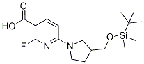 6-(3-((Tert-butyldimethylsilyloxy)methyl)pyrrolidin-1-yl)-2-fluoronicotinic acid Structure,1228666-21-4Structure