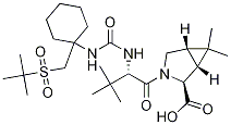 (1R,2s,5s)-3-((s)-2-(3-(1-(叔丁基磺酰基甲基)環(huán)己基)脲啶)-3,3-二甲基丁?；?-6,6-二甲基-3-氮雜雙環(huán)[3.1.0]己烷-2-羧酸結(jié)構(gòu)式_1229337-32-9結(jié)構(gòu)式