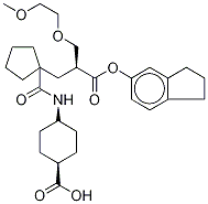 4-[[1-[(2S)-3-(2,3-二氫-1H-茚-5-基氧基)-2-(2-甲氧基乙氧基甲基)-3-氧代丙基]環(huán)戊烷羰基]氨基]環(huán)己烷-1-羧酸結(jié)構(gòu)式_123122-55-4結(jié)構(gòu)式