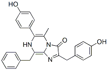 Imidazo[1,2-a]pyrazin-3(7h)-one, 6-(4-hydroxyphenyl)-2-[(4-hydroxyphenyl)methyl]-5-methyl-8-(phenylmethyl)- Structure,123437-36-5Structure