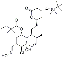 4-Tert-butyldimethylsilyl-5’-chloro-4a’-hydroxy-6’-(hydroxyimino)methyl simvastatin Structure,123852-22-2Structure