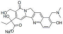 (2S)-2-{1-[(二甲基氨基)甲基]-2-羥基-8-(羥基甲基)-9-氧代-9,11-二氫吲嗪[1,2-b]喹啉-7-基}-2-羥基丁酸鈉結(jié)構(gòu)式_123949-08-6結(jié)構(gòu)式